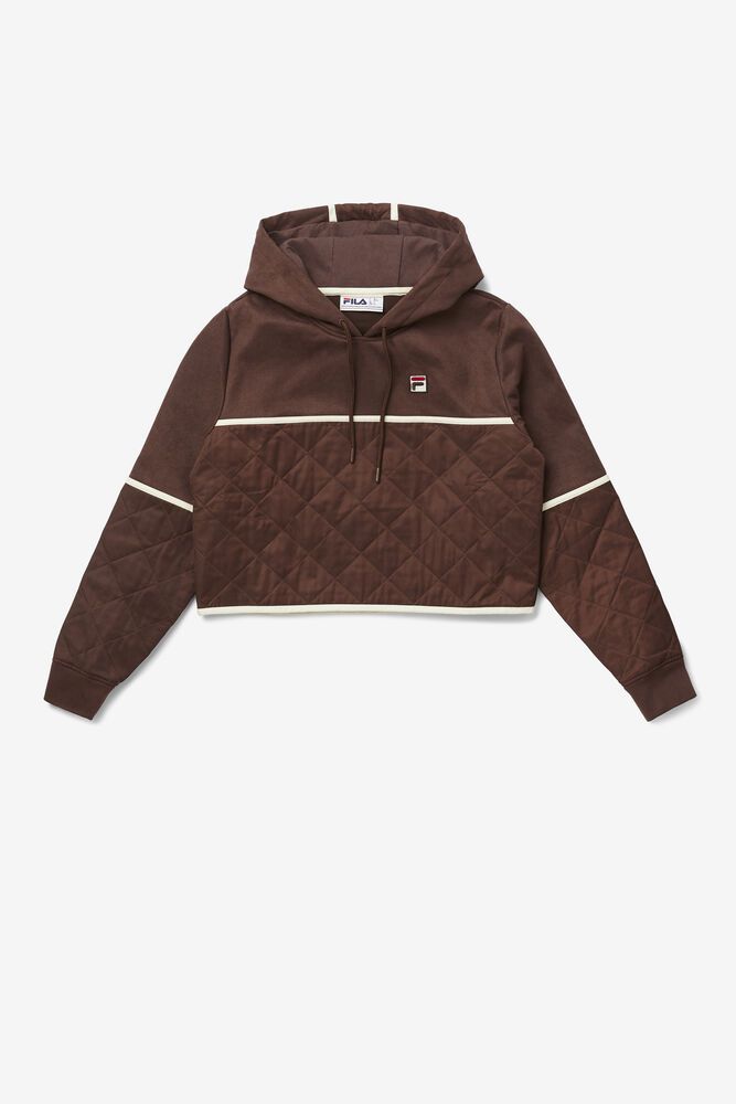 Fila Hoodie Womens Brown Ivy - Ireland 84579-TBSD